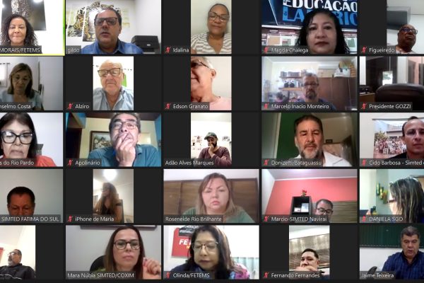 Em reunião virtual, Fetems debate sobre a Marcha da Classe Trabalhadora e cria Campanha para ajudar o Rio Grande do Sul