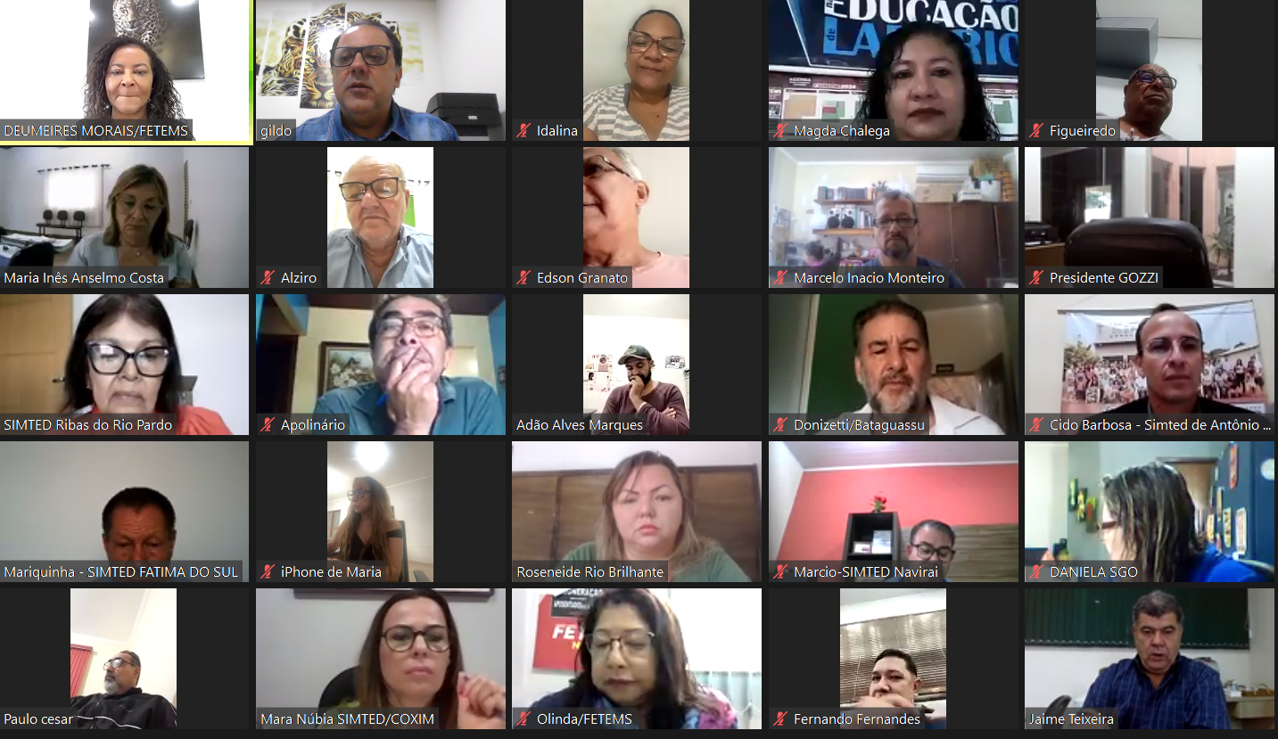 Em reunião virtual, Fetems debate sobre a Marcha da Classe Trabalhadora e cria Campanha para ajudar o Rio Grande do Sul