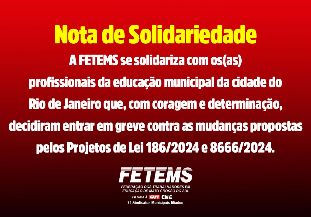 Nota de Solidariedade