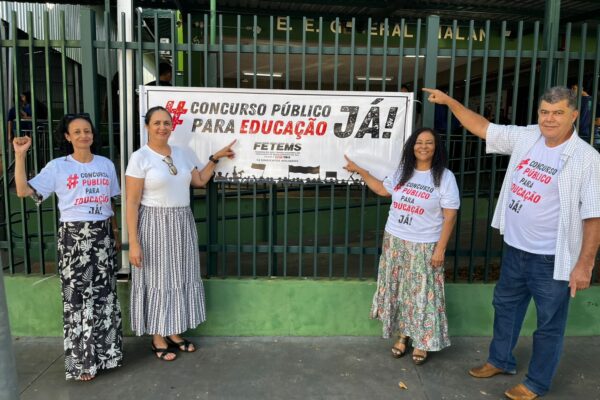 FETEMS e sindicatos realizam Dia D de mobilização pela realização de concurso público para a Educação em MS