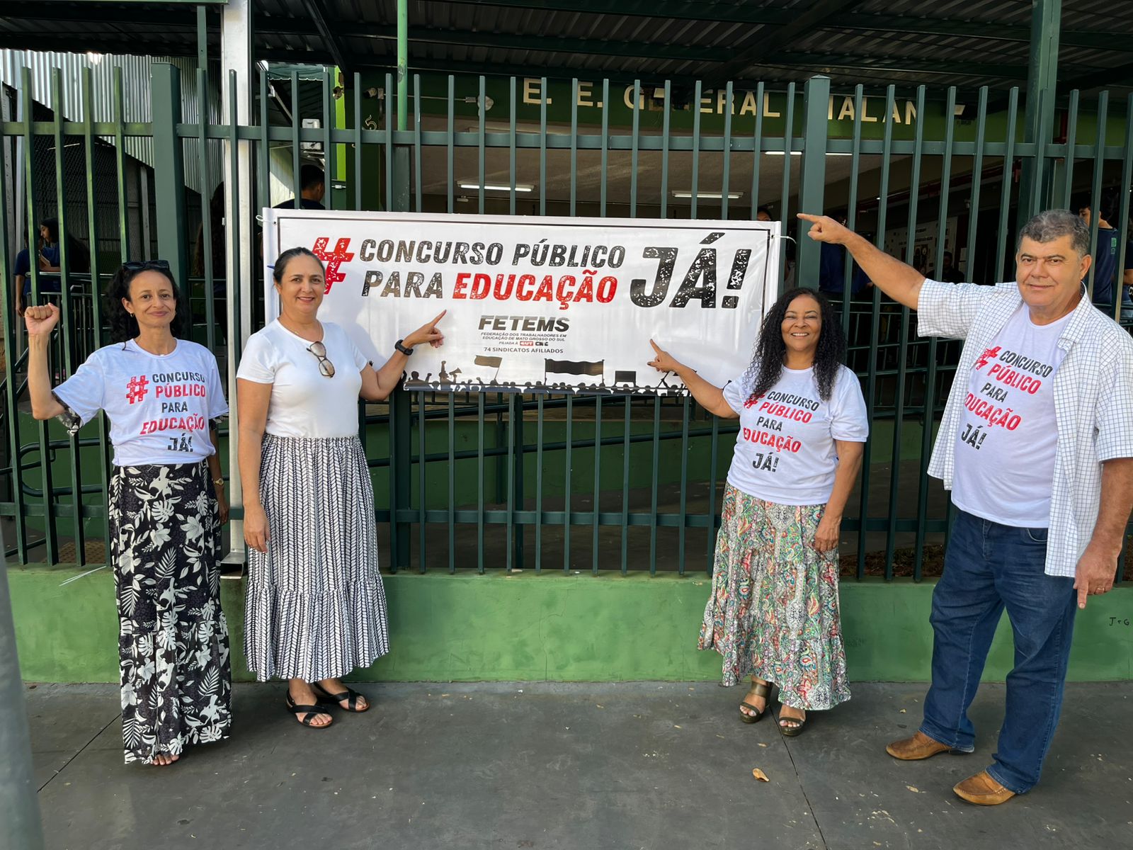 FETEMS e sindicatos realizam Dia D de mobilização pela realização de concurso público para a Educação em MS