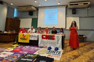 FETEMS participa da Conferência Internacional Antifascista e reforça defesa da educação pública e da democracia