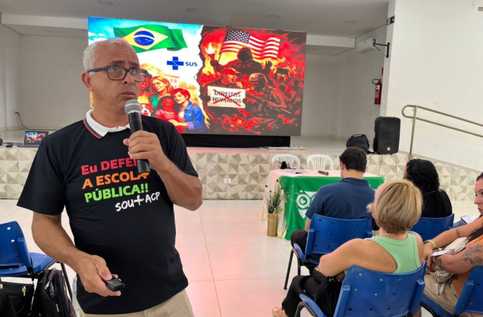 Da geopolítica à escola: palestra de Gean Carlos conecta mundo e educação pública