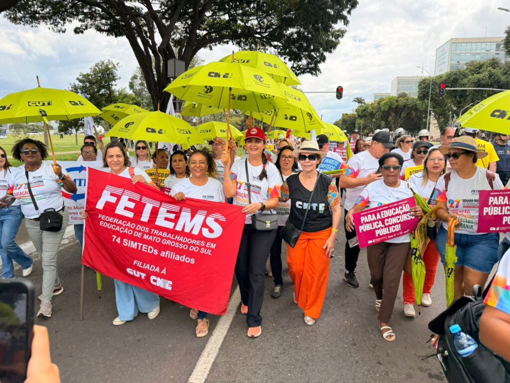 FETEMS e sindicatos participam da Marcha da Classe Trabalhadora e reforçam luta por direitos e valorização
