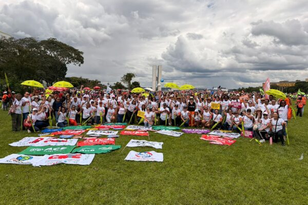 FETEMS e seus 74 sindicatos participam da Marcha da Classe Trabalhadora em Brasília e reforçam luta por direitos e valorização