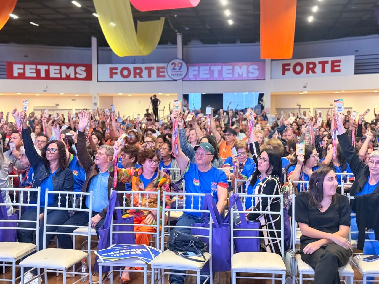 29º Congresso Estadual da FETEMS: último dia consolida Plano de Lutas e decisões que orientarão a Federação