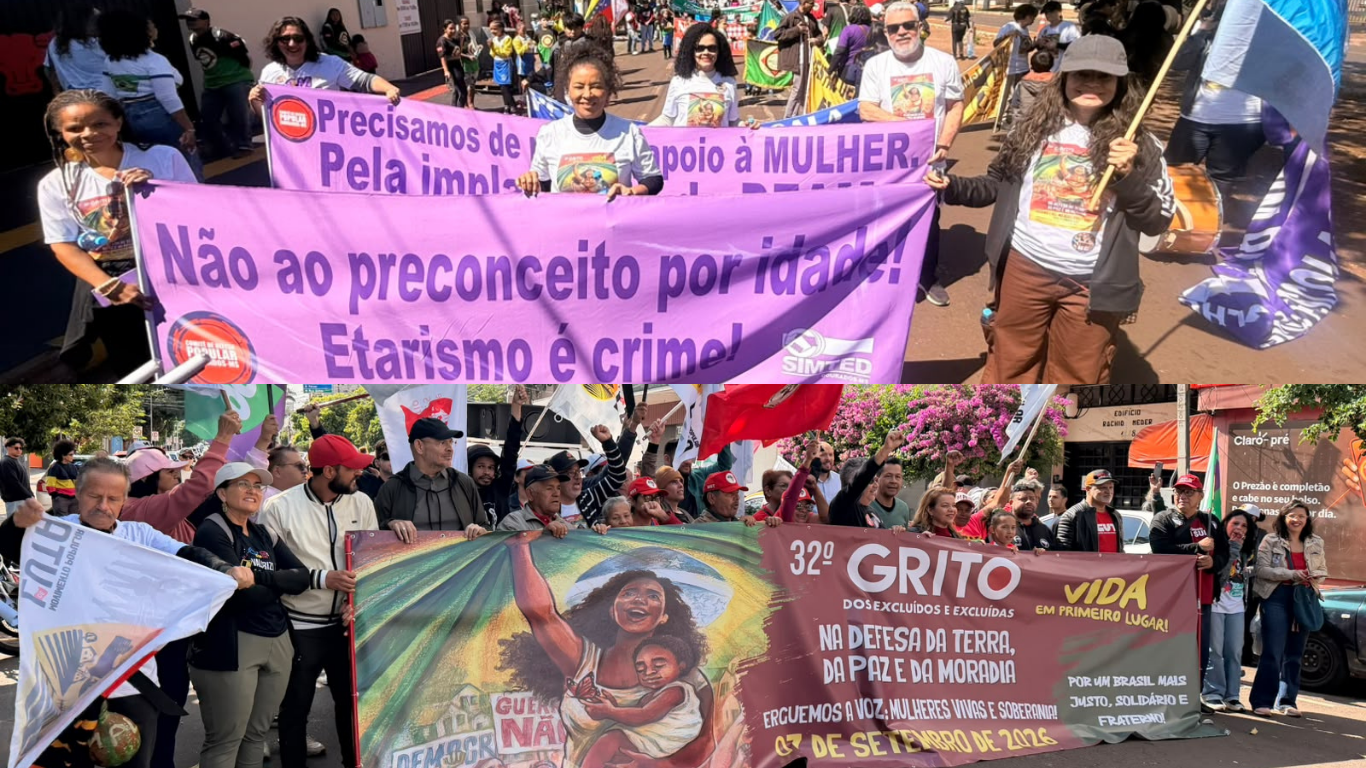 FETEMS participa do 32º Grito das Excluídas e dos Excluídos em Dourados e Campo Grande